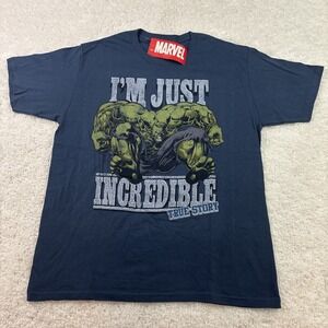 Marvel‎ Incredible Hulk Men's T Shirt Navy Blue
